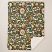 Flüsterholz: Nahtloses Pilz-Muster Collec Sherpadecke (Vorderseite)