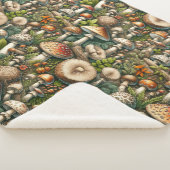 Flüsterholz: Nahtloses Pilz-Muster Collec Sherpadecke (3/4)