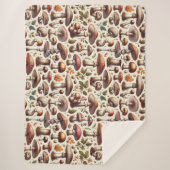 Flüsterholz: Nahtloses Pilz-Muster Collec Sherpadecke (Vorderseite)