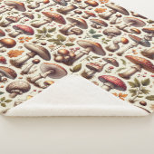 Flüsterholz: Nahtloses Pilz-Muster Collec Sherpadecke (3/4)