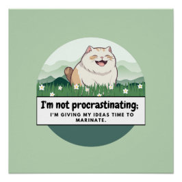 Flüsterkatze: Alberne Katze Inspiriere Schriftstel Poster