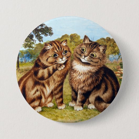 Flüsterkatze, Louis Wain Button (Vorderseite)