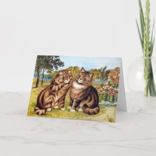 Flüsterkatze, Louis Wain Karte (Vorderseite)