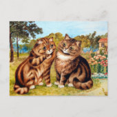 Flüsterkatze, Louis Wain Postkarte (Vorderseite)