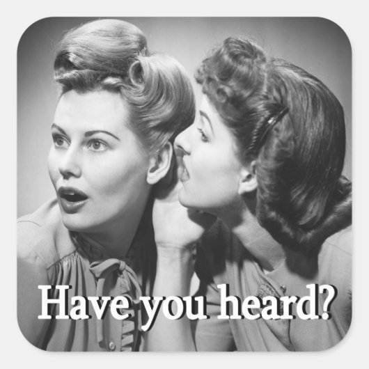 Flüsterkleber Quadratischer Aufkleber (Vorderseite)