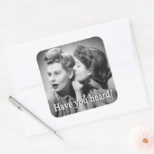 Flüsterkleber Quadratischer Aufkleber (Umschlag)