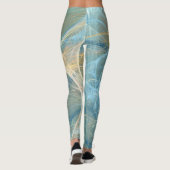 Flüstern-3D-Abstraktes Fraktal Leggings (Rückseite)
