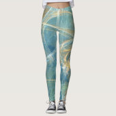 Flüstern-3D-Abstraktes Fraktal Leggings (Vorderseite)