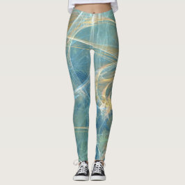 Flüstern-3D-Abstraktes Fraktal Leggings