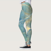 Flüstern-3D-Abstraktes Fraktal Leggings (Links)