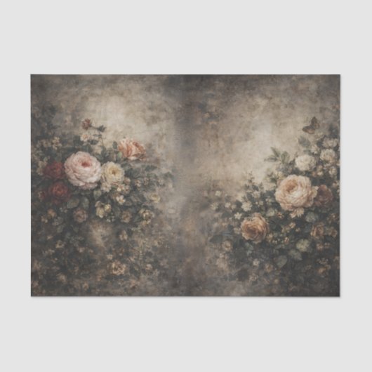 Flüstern alter Rosen Seidenpapier (Vorderseite)