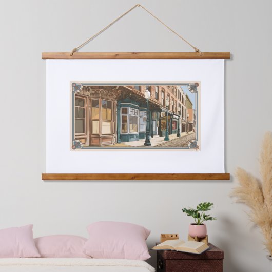 Flüstern aus altstädtischem Holz mit Wandteppichen Wandteppich Mit Holzrahmen (Schlafzimmer)