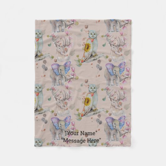 Flüstern aus Forrest Baby Fleece Blanket (Vorderseite)