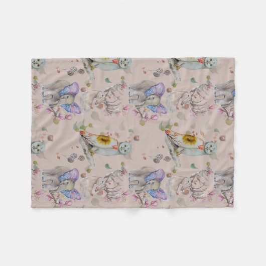 Flüstern aus Forrest Baby Fleece Blanket (Vorderseite (Horizontal))