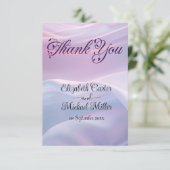 Flüstern aus Seide: Träume pastellfarbene Wellen R Dankeskarte (Stehend Vorderseite)