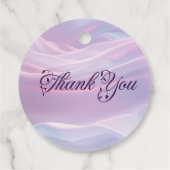 Flüstern aus Seide: Träume pastellfarbene Wellen R Geschenkanhänger (Rückseite)