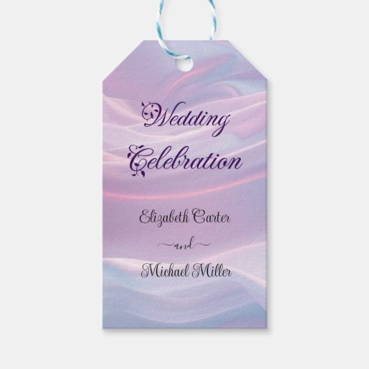 Flüstern aus Seide: Träume pastellfarbene Wellen R Geschenkanhänger (Vorderseite)