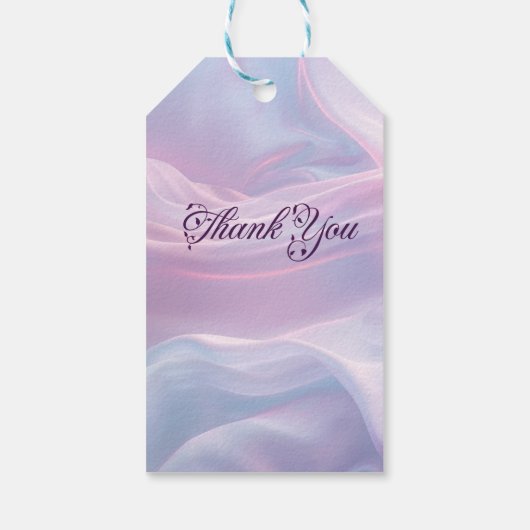 Flüstern aus Seide: Träume pastellfarbene Wellen R Geschenkanhänger (Rückseite)