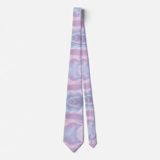 Flüstern aus Seide: Träume pastellfarbene Wellen R Krawatte (Vorderseite)
