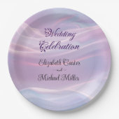 Flüstern aus Seide: Träume pastellfarbene Wellen R Pappteller (Vorderseite)