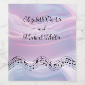 Flüstern aus Seide: Träume pastellfarbene Wellen R Weinetikett (Einzelnes Label)