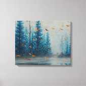 Flüstern Blätter Blauwald Dreamscape Abstrakt Leinwanddruck (Vorderseite)