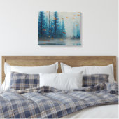 Flüstern Blätter Blauwald Dreamscape Abstrakt Leinwanddruck (Insitu (Schlafzimmer))