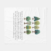 Flüstern der alten Bäume - Gemütliches Blumengeste Fleecedecke (Vorderseite (Horizontal))