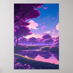 Flüstern der, Anime Landschaft Poster
