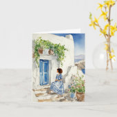 Flüstern der Aquarellböden der Ägäis Karte (Gelbe Blume)