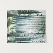 Flüstern der Birke: Bezauberndes Waldband Wandteppich (Vorderseite (Horizontal))