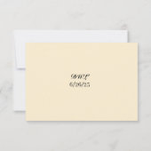 Flüstern der blauen RSVP-Karte RSVP Karte (Rückseite)