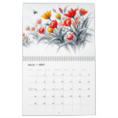 Flüstern der Blüten Chinesischer Tintenblumenkalen Kalender (Mär 2027)