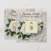 Flüstern der Elegance: Rose-Spitze und zeitlose St Save The Date (Vorne/Hinten)