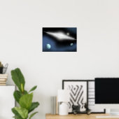 Flüstern der endlosen Galaxie. Poster (Heimbüro)