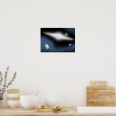 Flüstern der endlosen Galaxie. Poster (Küche)