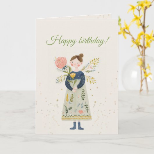 Flüstern der engelsgleichen Freude Karte (Gelbe Blume)