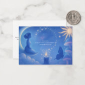 Flüstern der flachen Mondkarte Mitteilungskarte (Vorderseite/Rückseite Beispiel)