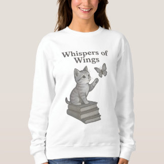 Flüstern der Flügel: Magische Katze, Schmetterling Sweatshirt