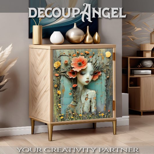 Flüstern der graceful Beauty #1 - Decoupage - Seidenpapier