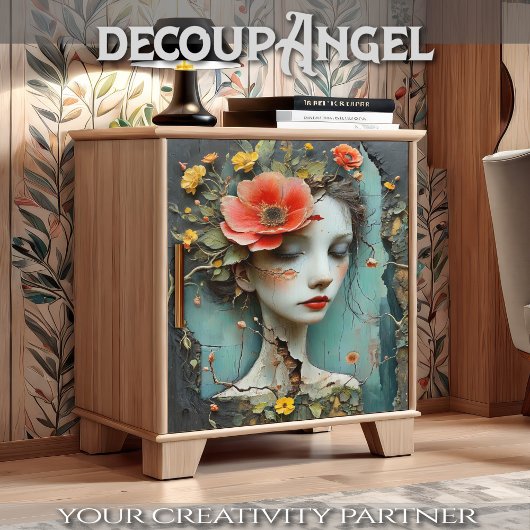 Flüstern der graceful Beauty #2 - Decoupage - Seidenpapier