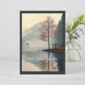 Flüstern der Herbstreflektion Einladung (Stehend Vorderseite)