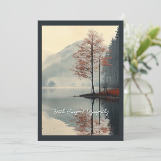 Flüstern der Herbstreflektion Einladung (Stehend Vorderseite)