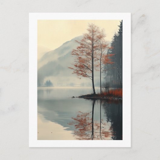 Flüstern der Herbstreflektion Postkarte (Vorderseite)