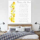 Flüstern der Herz-Leinwand Print Leinwanddruck (Insitu (Schlafzimmer))