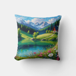 Flüstern der Hügel - Bezauberter See Kissen