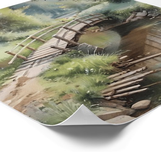 Flüstern der Landbrücke Poster (Ecke)