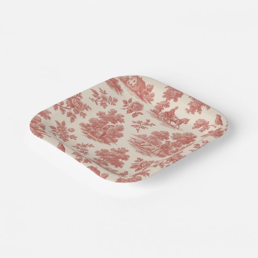 Flüstern der Landschaft - Papiertüte aus Rotem Sei Pappteller (Gewinkelt)