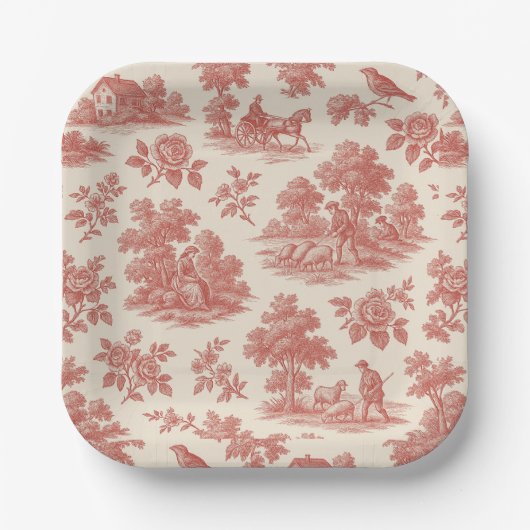 Flüstern der Landschaft - Papiertüte aus Rotem Sei Pappteller (Vorderseite)