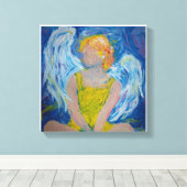 "Flüstern der Liebe" Angel Canvas Print Leinwanddruck (Insitu (Holzboden))